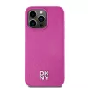 DKNY DKHMP15XPSHRPSP Capa rígida em pele com padrão monograma e logótipo metálico MagSafe para iPhone 15 Pro Max 6,7