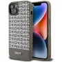DKNY DKHMP15SPSOSPW Capa rígida em pele com padrão impresso e logótipo metálico MagSafe para iPhone 15 / 14 / 13 6,1