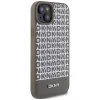 DKNY DKHMP15SPSOSPW Capa rígida em pele com padrão impresso e logótipo metálico MagSafe para iPhone 15 / 14 / 13 6,1