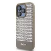 DKNY DKHMP15LPSOSPW Capa rígida em pele com padrão impresso e logótipo metálico MagSafe para iPhone 15 Pro 6,1