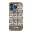 DKNY DKHMP15LPSOSPW Capa rígida em pele com padrão impresso e logótipo metálico MagSafe para iPhone 15 Pro 6,1