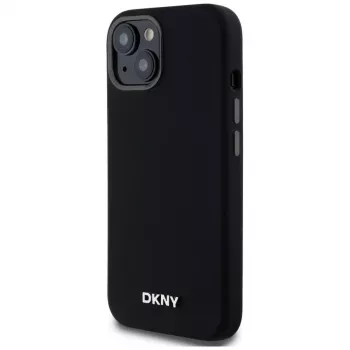 DKNY DKHMP14SSMCHLK Capa rígida em silicone líquido MagSafe para iPhone 13/14/15 6,1 inch preta