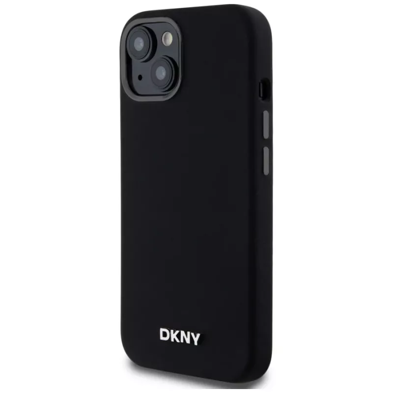 DKNY DKHMP14SSMCHLK Capa rígida em silicone líquido MagSafe para iPhone 13/14/15 6,1