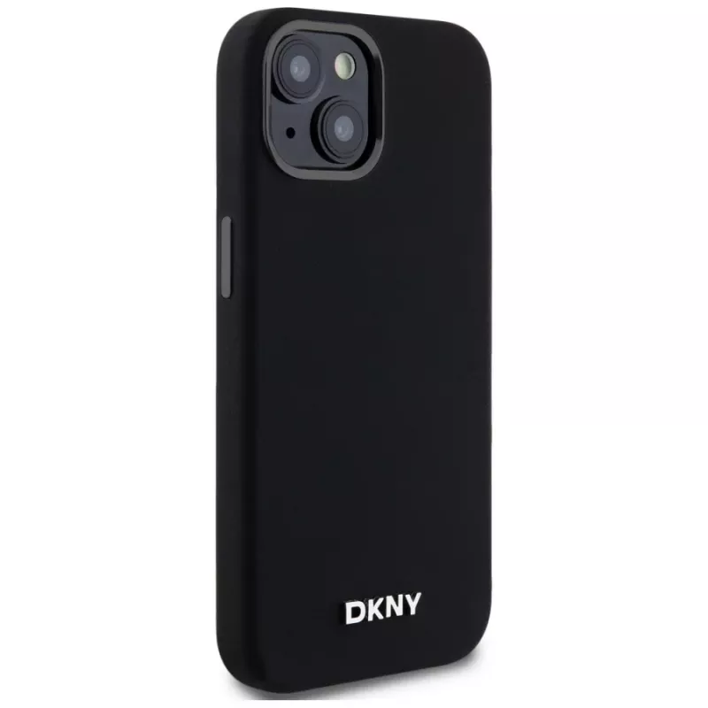 DKNY DKHMP14SSMCHLK Capa rígida em silicone líquido MagSafe para iPhone 13/14/15 6,1