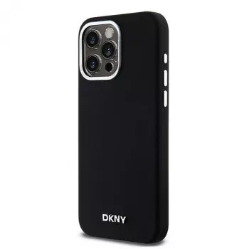DKNY DKHMP14XSMCHLK Capa rígida em silicone líquido MagSafe para Apple iPhone 14 Pro Max 6,7 inch preta