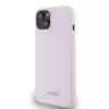 DKNY DKHMP14SSMCHLP Capa rígida em silicone líquido com logótipo metálico MagSafe para iPhone 13/14/15 6,1