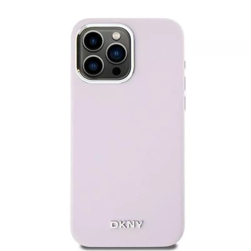 DKNY DKHMP15XSMCHLP Capa rígida em silicone líquido com MagSafe para Apple iPhone 15 Pro Max 6,7