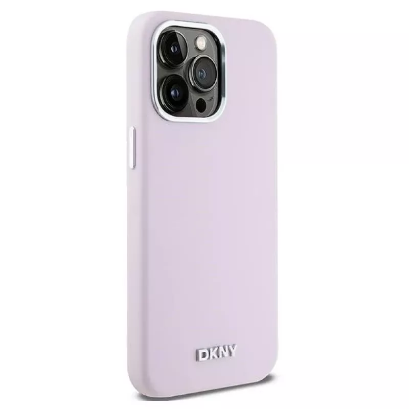 DKNY DKHMP15XSMCHLP Capa rígida em silicone líquido com MagSafe para Apple iPhone 15 Pro Max 6,7