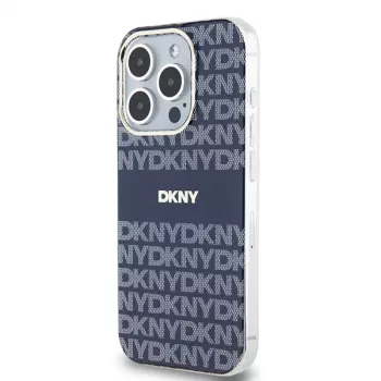 DKNY DKHMP15XHRHSEB Capa rígida para Apple iPhone 15 Pro Max 6,7 inch azul IML Mono & Stripe MagSafe