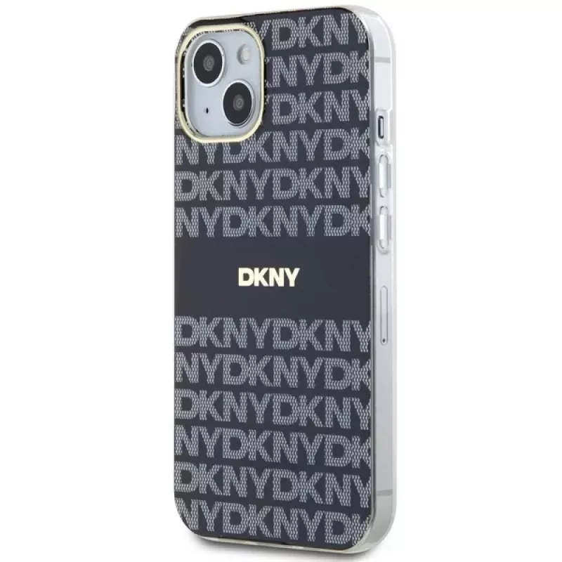 DKNY DKHMP14SHRHSEK Capa rígida IML Mono & Stripe para iPhone 14/15/13 6,1