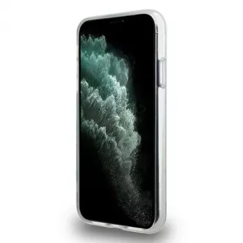DKNY DKHMN61HCPTSK Capa rígida para Apple iPhone 11 / XR 6,1 inch - preto com padrão Checkered Mono e riscas impressas, compatível com MagSafe