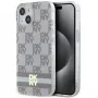 DKNY DKHMP14SHCPTSE Capa rígida para iPhone 14/15/13 6,1 inch bege Checkered Mono Pattern & Printed Stripes MagSafe