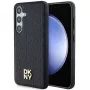 DKNY DKHMS24MPSHRPSK S24+ S926 preto capa rígida padrão pele logótipo metálico MagSafe para Samsung Galaxy S24+
