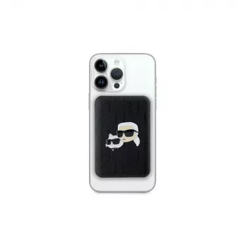 Karl Lagerfeld Power Bank Wireless 5000mAh 15W MagSafe preto Karl & Choupette Head Pin KF002166