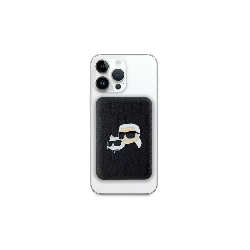 Karl Lagerfeld Power Bank Wireless 5000mAh 15W MagSafe preto Karl & Choupette Head Pin KF002166