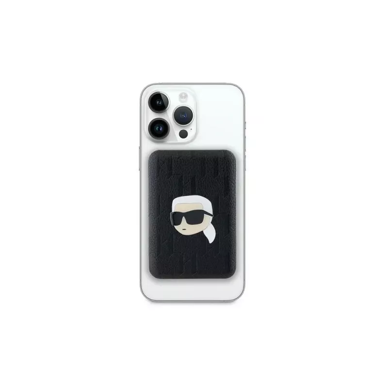 KARL LAGERFELD KLPB5FPGKSKIHK Power Bank sem fios 5000mAh 15W MagSafe preto