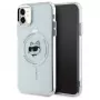 Karl Lagerfeld KLHMN61HLSCHH iPhone 11 / Xr 6.1 branco capa rígida IML Metal Choupette Head MagSafe