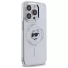 Karl Lagerfeld KLHMP13LHLSCHH iPhone 13 Pro 6.1 capa rígida IML Metal Choupette Head MagSafe branco