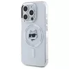 Karl Lagerfeld KLHMP15XHLSCHH Capa rígida IML Metal Choupette Head MagSafe para iPhone 15 Pro Max 6,7