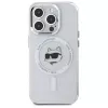 Karl Lagerfeld KLHMP15XHLSCHH Capa rígida IML Metal Choupette Head MagSafe para iPhone 15 Pro Max 6,7