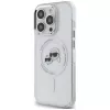 Karl Lagerfeld KLHMP14LHLSKCH Capa rígida IML Metal Karl & Choupette Head MagSafe para iPhone 14 Pro 6,1 inch branca