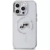 Karl Lagerfeld KLHMP14LHLSKCH Capa rígida IML Metal Karl & Choupette Head MagSafe para iPhone 14 Pro 6,1 inch branca