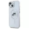 Karl Lagerfeld KLHMP15SHLSKCH Capa rígida IML Metal Karl & Choupette Head MagSafe para Apple iPhone 15 6,1