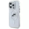 Karl Lagerfeld KLHMP15LHLSKCH Capa rígida IML Metal Karl & Choupette Head MagSafe para iPhone 15 Pro 6,1