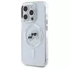Karl Lagerfeld KLHMP15XHLSKCH Capa rígida IML Metal Karl & Choupette Head MagSafe para iPhone 15 Pro Max 6,7