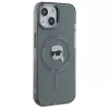 Karl Lagerfeld KLHMP15SHLSKIK Capa rígida IML Metal Karl Head MagSafe para Apple iPhone 15 6,1