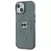 Karl Lagerfeld KLHMP15SHLSCHK Capa rígida IML Metal Choupette Head MagSafe para iPhone 15 6,1