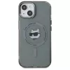 Karl Lagerfeld KLHMP15SHLSCHK Capa rígida IML Metal Choupette Head MagSafe para iPhone 15 6,1