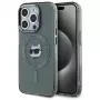Karl Lagerfeld KLHMP15LHLSCHK Capa rígida IML Metal Choupette Head MagSafe para iPhone 15 Pro 6,1