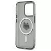 Karl Lagerfeld KLHMP15LHLSCHK Capa rígida IML Metal Choupette Head MagSafe para iPhone 15 Pro 6,1