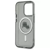Karl Lagerfeld KLHMP15LHLSKCK Capa rígida IML Metal Karl & Choupette Head MagSafe para iPhone 15 Pro 6,1