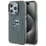 Karl Lagerfeld KLHMP15XHLSKCK Capa rígida IML Metal Karl & Choupette Head MagSafe para iPhone 15 Pro Max 6,7