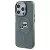 Karl Lagerfeld KLHMP15XHLSKCK Capa rígida IML Metal Karl & Choupette Head MagSafe para iPhone 15 Pro Max 6,7
