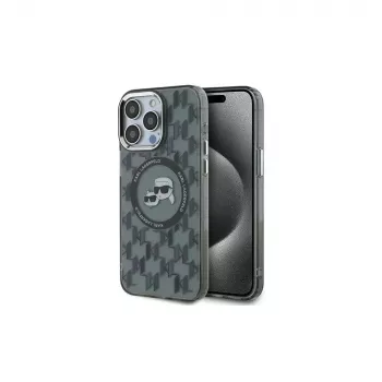 Karl Lagerfeld Capa IML Monogram Karl & Choupette Head MagSafe para iPhone 15 Pro Max 6,7