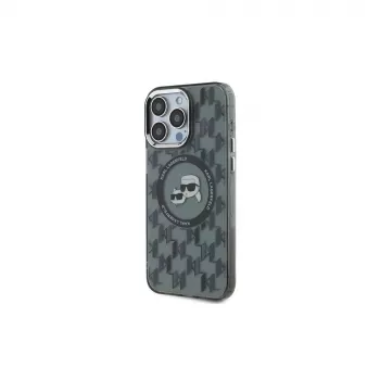Karl Lagerfeld Capa IML Monogram Karl & Choupette Head MagSafe para iPhone 15 Pro Max 6,7