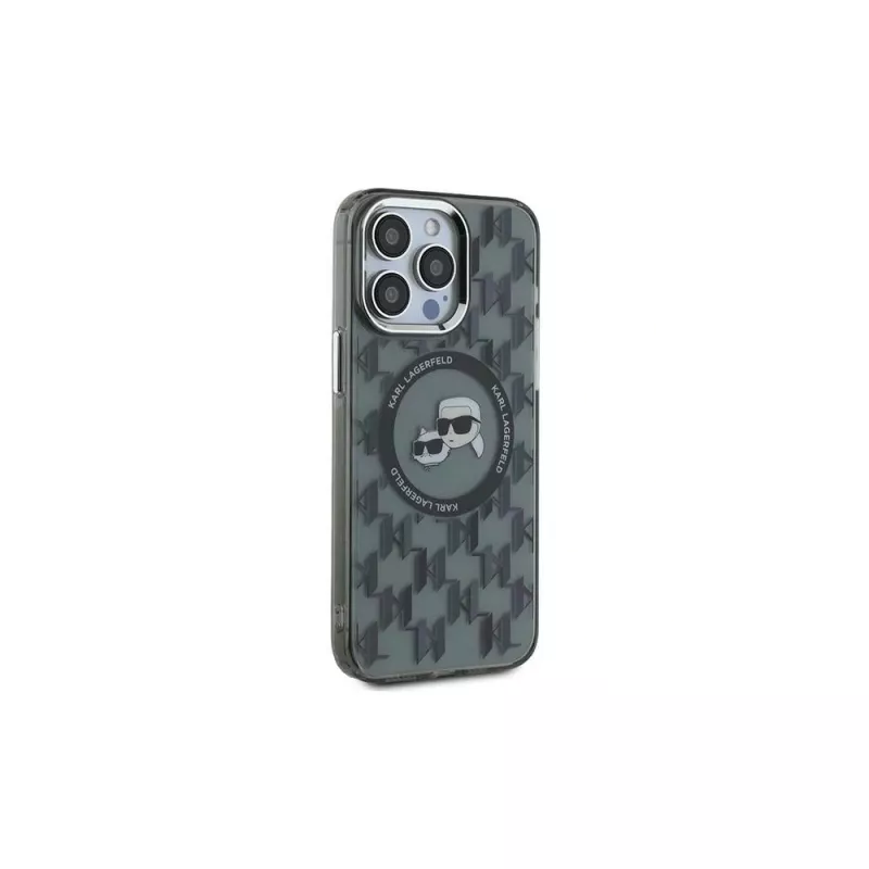 Karl Lagerfeld Capa IML Monogram Karl & Choupette Head MagSafe para iPhone 15 Pro Max 6,7