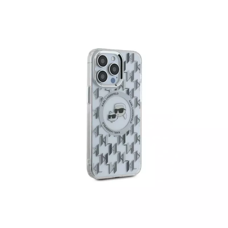 Karl Lagerfeld KLHMP15XHMCKMHT Capa IML Monogram Karl & Choupette Head MagSafe para iPhone 15 Pro Max 6,7