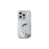 Karl Lagerfeld KLHMP15LLGKCSGH Capa rígida Liquid Glitter Karl & Choupette Head MagSafe transparente para iPhone 15 Pro 6,1 inch
