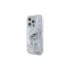 Karl Lagerfeld KLHMP15XLGKCSGH Capa rígida Liquid Glitter Karl & Choupette Head MagSafe transparente para iPhone 15 Pro Max 6,7
