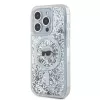 Karl Lagerfeld KLHMP15LLGKISGH Capa rígida Liquid Glitter Karl Head MagSafe transparente para iPhone 15 Pro 6,1