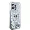 Karl Lagerfeld KLHMP15LLGKISGH Capa rígida Liquid Glitter Karl Head MagSafe transparente para iPhone 15 Pro 6,1