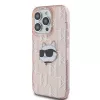 Karl Lagerfeld KLHCP14LHKLPCHP Capa rígida IML Choupette Head & Monogram rosa para Apple iPhone 14 Pro 6,1