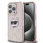 Karl Lagerfeld KLHCP14XHKLPCHP Capa rígida IML Choupette Head & Monogram rosa para iPhone 14 Pro Max 6,7