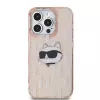 Karl Lagerfeld KLHCP14XHKLPCHP Capa rígida IML Choupette Head & Monogram rosa para iPhone 14 Pro Max 6,7