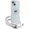 Karl Lagerfeld KLHMP13MHCCHNT Capa rígida IML Choupette Head & Cord MagSafe transparente para iPhone 13 / 14 / 15 6,1