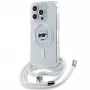 Karl Lagerfeld KF002085 Capa rígida IML Choupette Head & Cord MagSafe transparente para iPhone 14 Pro 6,1